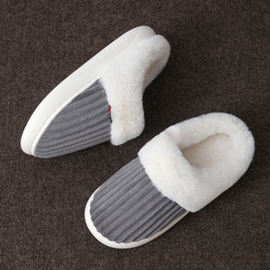 Nouvelles Pantoufles de Maison en Coton <span class=keywords><strong>pour</strong></span> Couples, Semelle PVC Épaisse, Polaire Corail Douillette, Doublure Pelucheuse — Meilleurs Prix Usine en Gros - Product Image 4