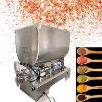 Remplisseuse semi-automatique pour confiture de fruits liquides en pâte Machine de remplissage pneumatique pour pâte liquide à trémie