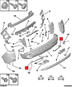 Peugeot3008 4008 Soporte de tubo de cola de parachoques trasero Clip de fijación de tubo de cola Cubierta decorativa de escape L:YL00347380 <span class=keywords><strong>R</strong></span>:YL00347480 - Product Image 5