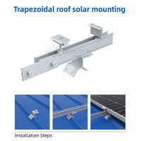 Support de montage en aluminium pour système de fixation de panneaux solaires sur toit en acier ondulé
