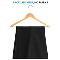 Cintres en bois personnalisés avec logo et crochets métalliques, 38 cm, pour chemises, vestes, manteaux et pantalons