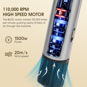 Multi-styler 2 en 1 : Lisseur à air chaud <span class=keywords><strong>pour</strong></span> cheveux humides et secs, sèche-cheveux, fer à lisser avec fonction air - Product Image 6