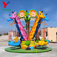 Aire de jeux pour enfants, équipement d'attraction, balançoire d'intérieur, carrousel, girafe, balançoire pour centres commerciaux