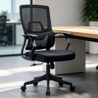 Chaise de bureau ergonomique à dossier rembourré entièrement pivotant en tissu respirant, idéale pour les salles d'attente – Meilleure vente