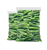 Okra Liofilizada Entera Salada Crujiente, Snacks Secos con Ingredientes Saludables, para Repostería, Empaque a Granel, Liofilizado por Congelación, ISO, Listo para Comer