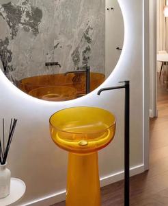 Fabricant d'usine Vente de production Beau lavabo Surface solide Lavabos de salle de bains Lavabo de salle de bains <span class=keywords><strong>en</strong></span> résine - Product Image 5