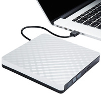 Unidad de DVD-ROM USB 3.0 con Diseño de Diamante, Lector de Discos CD ROM Externo Delgado para PC de Escritorio, Laptop, Tablet, Reproductor de DVD en Promoción