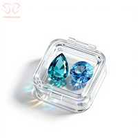 Boîte de présentation de bijoux carrée transparente et recyclable avec couvercle à boucle transparente pour ranger les pierres précieuses et les pièces de monnaie