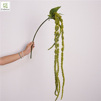 Großhandel 125cm Künstlicher Weißer Amaranthus Schaumstoff-Grünzeug Hängendes Blattwerk 6 Zweige für Blumenarrangements