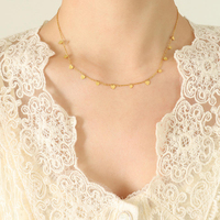 Collier ras du cou bohème pour femme, série mini-breloques, ton or, motifs variés, pour commande en gros personnalisée, livraison rapide