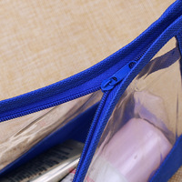Étui à crayons transparent en PVC, fermeture éclair tendance, capacité moyenne, design en tissu, étanche, papeterie, école