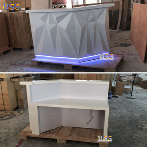 <strong>Corner</strong> <strong>Bar</strong> for Hotel Lounge Fancy Residential Home and Commercial Event Restaurant Led L Shape White Small <strong>Bar</strong> Counter - Product Image 4