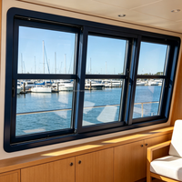 Ventana Corredera de PU, Fabricación Multideslizante, Impermeable, Resistente al Viento y al Fuego, Diseño Moderno para Oficina y Hogar, Antimosquitos