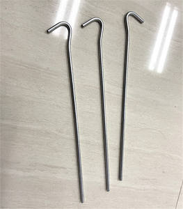 Estacas de Acero para Tiendas de Campaña, Fáciles de Instalar, Agarre Firme, No se Aflojan Fácilmente, Estaca con Gancho en J para Tiendas de Campaña para Bodas y Fiestas - Product Image 1