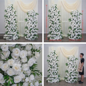 ซุ้มดอกไม้ประดิษฐ์สีเขียวขาวทำมือสไตล์โรแมนติก สำหรับวันวาเลนไทน์ วันขอบคุณพระเจ้า และวันรับปริญญา - Product Image 3