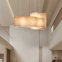 Lustre suspendu en tissu de lin minimaliste nordique, abat-jour doux et chaleureux, pour salle à manger, salon, hôtel, décoration