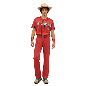 Costume de cosplay One Piece Luffy pour homme, tenue de baseball rouge, costume complet pour jeu de rôle, costume d'Halloween - Product Image 2