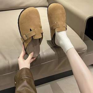 Sabot Unisex di Design Personalizzati in Vera Pelle Scamosciata di Alta Qualità Stile Birkenstock Zoccoli e Sabot da <span class=keywords><strong>Donna</strong></span> in <span class=keywords><strong>Sughero</strong></span> e Lussuose Pantofole in Pelle - Product Image 1