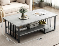 Table basse de salon, simplicité moderne, usage domestique moderne, table à manger de luxe léger, table d'appoint simple pour salon