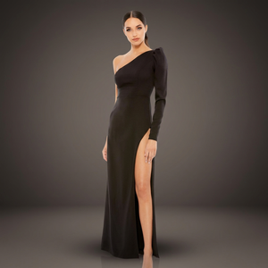 Robe longue trapèze brodée à motif floral et perles, élégante pour soirée, événement ou tenue décontractée féminine, 100% mode - Product Image 1
