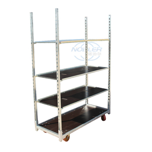 Wooden Foldable Mesh <strong>Garden</strong> <strong>Cart</strong> with Four-Wheel OEM Customizable Shipping for Plant Nursery Flower Display Greenhouse - Product Image 3