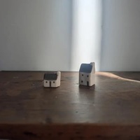 Miniature maison en céramique, style nordique blanc et gris, petite décoration de chalet, micro-paysage, ornement de bureau, décorations pour la maison