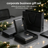 Kit Classique Personnalisé – Cadeaux de Remerciement pour Réunions d'Affaires – Ensemble Cadeau d'Entreprise – Carnet à Chargement Sans Fil avec Stylo