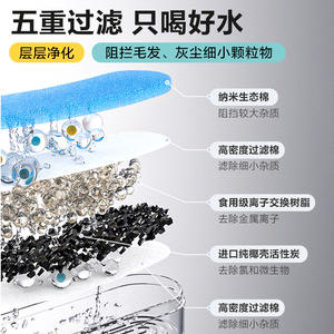 Fontaine à eau intelligente rechargeable pour animaux de compagnie, pour chats et chiens, rectangulaire, à circulation automatique, avec design détachable WF020 - Product Image 5