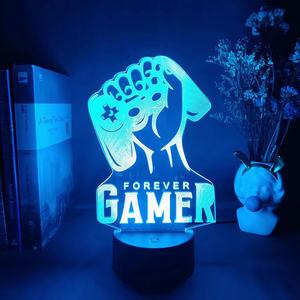 영원히 게이머 PS5 게임 존 3D 야간 램프 게임 팬 선물 - Product Image 3