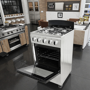 Cuisinière à <span class=keywords><strong>gaz</strong></span> intelligente à <span class=keywords><strong>4</strong></span> brûleurs avec grill Appareil de cuisine multifonctionnel Source électrique à prix d'usine pour usage domestique - Product Image 1