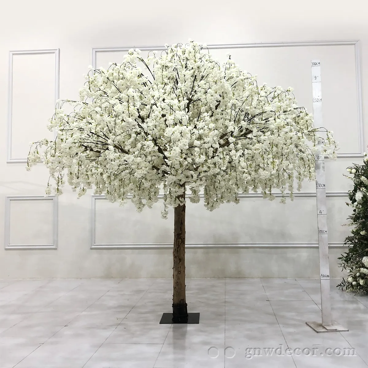 GNW énorme tronc en fibre de verre arbre de fleur de cerisier suspendu pour décoration de lieu de mariage