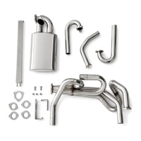 Système d'échappement avec collecteur en acier inoxydable pour moteur Volkswagen Beetle Type 1 refroidi par air, kit Sidewinder intégré