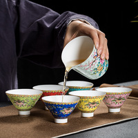Céramique kung fu tasse petit bambou-chapeau type Tasse maître blanc unique tasse à thé thé bol service à thé tasse en céramique