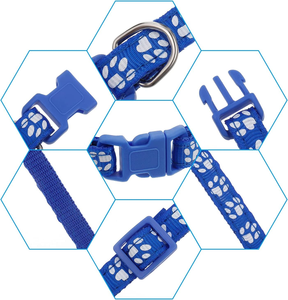 ปลอกคอแมวไนลอนปรับได้ลายอุ้งเท้าหลากสีขายส่ง - Product Image 4