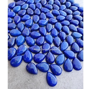 7x10mm lapislázuli calibrado pera cabujón piedras preciosas sueltas para la fabricación de joyas hechas a mano y diseño personalizado - Product Image 3
