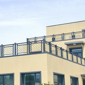 Panneau mural en aluminium perforé découpé au laser, design moderne personnalisé en gros, façade décorative sculptée pour hôtel, villa, centre commercial - Product Image 5