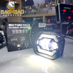 BAOBAO LIGHTING 4 pulgadas <span class=keywords><strong>HONDA</strong></span> faros LED blanco amarillo doble Color aluminio impermeable para motocicleta piezas de bicicleta Motoled - Product Image 3
