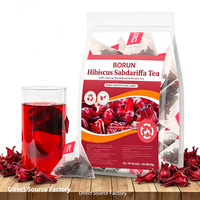 Thé froid à l'hibiscus Sabdariffa, thé aux fleurs de roselle parfumées à l'hibiscus, infusion chaude/froide, 2g x 30 sachets