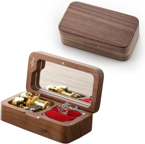 Caja de música de madera personalizada con <span class=keywords><strong>canciones</strong></span> y fotos personalizadas, caja de joyería musical de madera, caja de música de madera maciza de doble cara. - Product Image 4