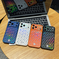 Coque de téléphone laser Football pour iPhone 18 17 16 15 14 Pro Max, motif acrylique irisé anti-rayures pour les passionnés de football