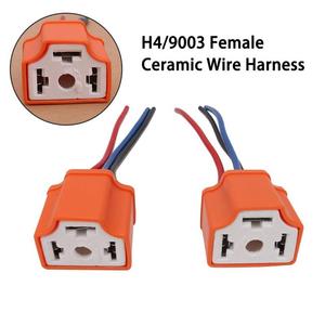 Adaptador de conector de cerámica <span class=keywords><strong>H4</strong></span> para faro de coche, arnés de cables de Base de bombilla, resistente al calor, accesorios de cableado - Product Image 3