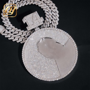 Pendentif CHOYUE en argent sterling 925 personnalisé avec diamant de laboratoire, bijoux hip-hop, pendentif photo en diamant de laboratoire, pendentif Iced Out pour homme - Product Image 4
