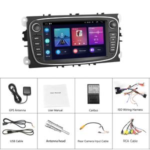 Podofo Android Autoradio 7 ''2 + 64GB Carplay Android Auto GPS WiFi BT FM RDS HiFi per Ford/Focus/Mondeo Autoradio - Product Image 6