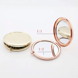 70mm Sublimation Blank Compact Pocket <b>Mirrors</b> , Cosmetic Make up <b>Small</b> Hand Round <b>Mirror</b> - Product Image 3