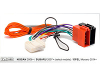Harness Kabel Radio ISO Otomotif dengan Isolasi PVC Konduktor Tembaga 12V Cocok untuk NISSAN untuk Stereo Mobil OPEL Movano