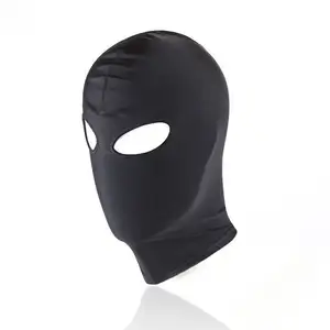 3 Holes Full Face Polyester Mouth Head Mask for Man Women Female Couple Restraint