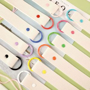 Sales Promotion Korea Personalized Cloth Iron on Patch Kids Diy Metal Cute Candy Color Canvas <b>Name</b> Tag Strap Ice Cream Keychain - Product Image 4
