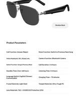 Lunettes de soleil polarisées WiFi avec monture PC, lunettes intelligentes multifonctionnelles à porter sur la tête pour la conduite en extérieur, appels, navigation, licence complète