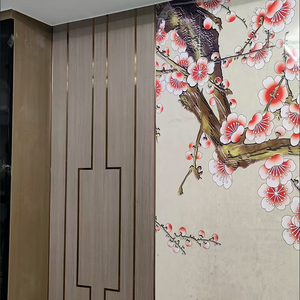 Hiện đại thép không gỉ tự dính tường Dải nền chuyển tiếp trang trí dòng Sticker sơn lót kim loại vàng gương vàng - Product Image 4