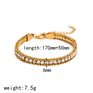 Light Luxury Diamond Zircon <b>Titanium</b> Steel Bracelet For Women Fashionable Elegant Gift Jewelry - Product Image 4